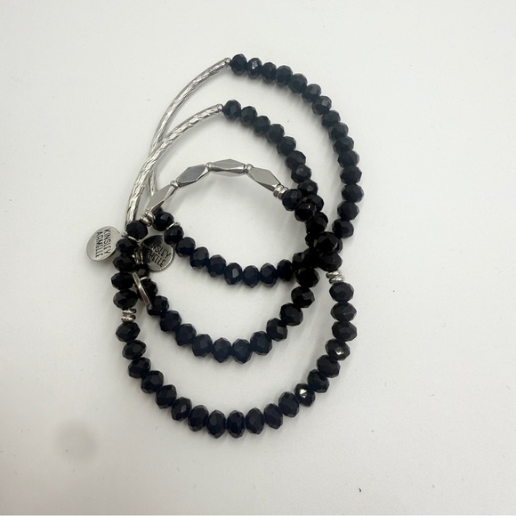 Kinsley Armelle Silver Coal Bracelets 3 Sets - Picture 5 of 7